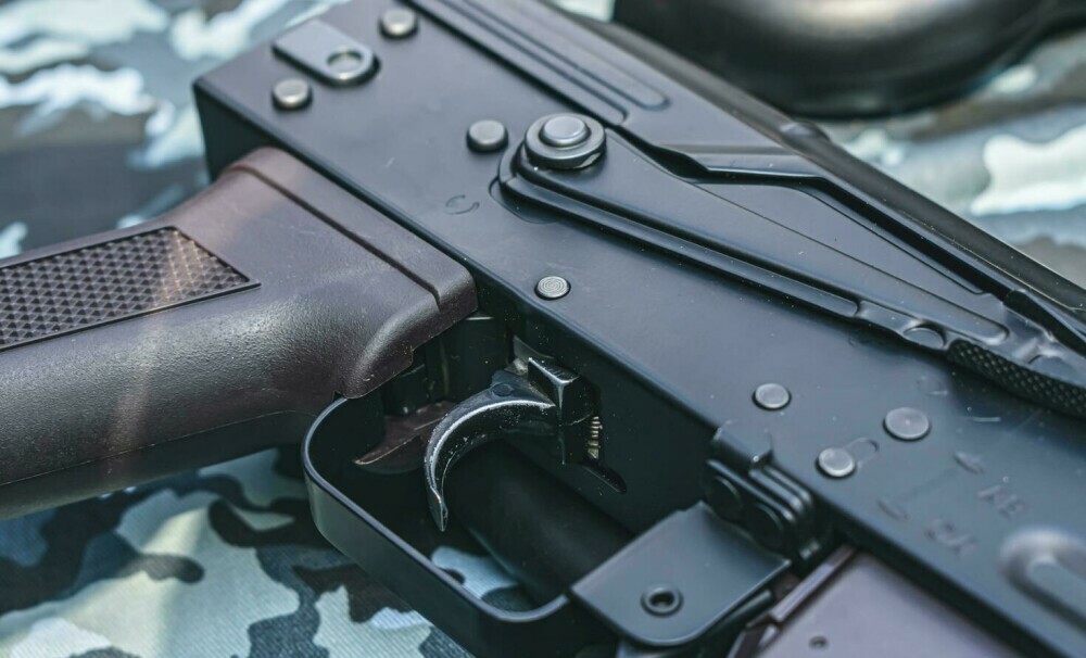 Close-up photo of and airsoft gun matirial