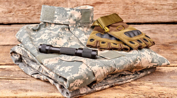 Folded tactical clothing 