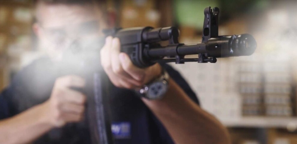 gun doing gas blow back effect