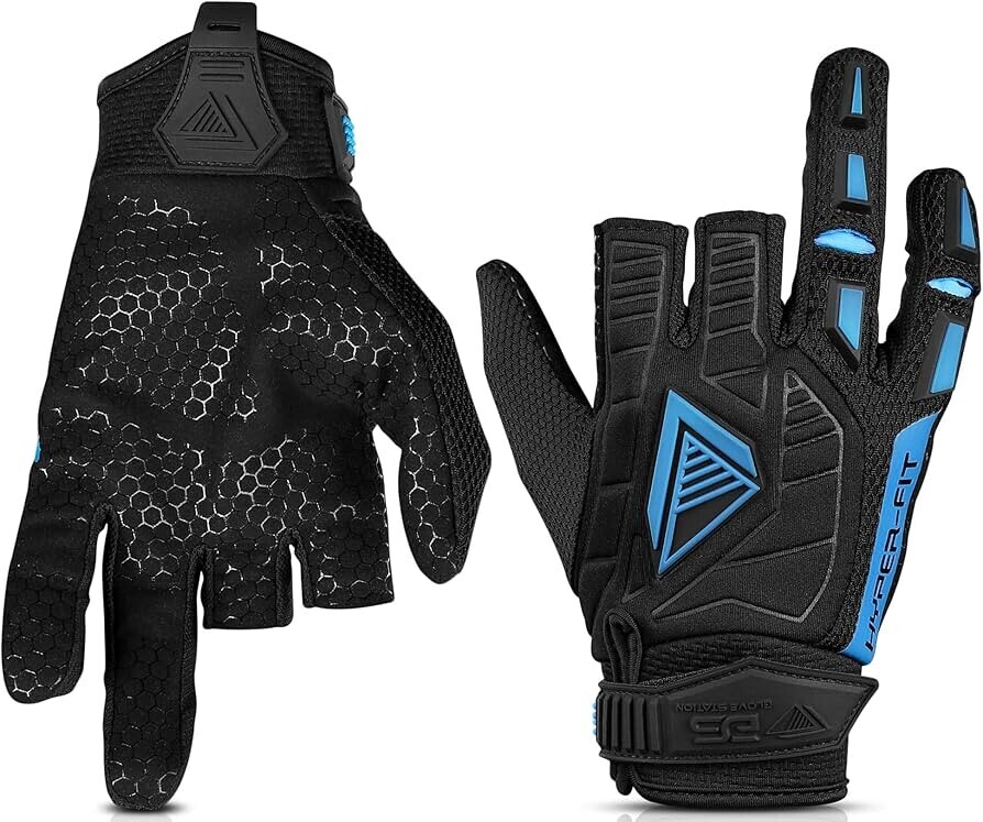 Blue Paintball Gloves